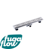 FugaFlow Eccelente Vetro Caniveau de douche 180cm avec grille et bride de sol Inox SW1123923