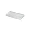 INK Unlimited wastafel - 90x45x11cm - 1 wasbak - 0 kraangaten - porselein wit glans SB0202041