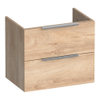 BRAUER Elevate meuble de salle de bains sous-lavabo peu profond 60 sans poignées rapportées 2 tiroirs à fermeture douce et 1 découpe pour siphon - Forest Wheat SW1200232