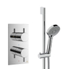 Crosswater MPRO Ensemble de douchette - 2 poignées - douchette à main - barre de douche - chrome SW1472600