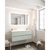 Mondiaz VICA ensemble de meuble de salle de bain - 120cm - meuble sous-vasque greey - 4 tiroirs - lavabo moon gauche - 1 trou de robinet - version XL 60cm de haut SW1090901