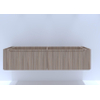 H&R badmeubelen Juice Wastafelonderkast - 180x45x40cm - afgeronde hoeken - 3D-front - 2 lades - geïntegreerde greep - rockford oak SW867714