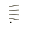Hotbath &MORE Handdoekradiator - 50x76cm - soft square - 4 stangen - horizontaal - met schakelaar - geborsteld nikkel (RVS) SW1245800