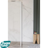 FugaFlow Eccelente Vetro Paroi latérale - 30x200cm - verre satiné - 8mm - avec profilé d'angle - Blanc mat SW1125169