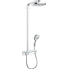 Hansgrohe Raindance Select E300 colonne de douche : avec tablette de douche 300 robinet thermostatique apparent avec douchette 3 jets et douche de tête 2 jets chrome 0452230