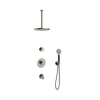 Hotbath Cobber IBS20 Regendoucheset - inbouw - 30cm plafondarm - 30cm ronde hoofddouche - 3 standen handdouche - geborsteld nikkel (RVS) SW440660