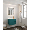 MONDIAZ VICA Badkamermeubelset - 60cm - 2 lades - wasbak Cloud midden - 1 kraangat - solid surface smag SW411292