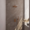 Brauer Copper Edition Ensemble de douche pluie encastré - douche principale 30cm - bouton lisse - douchette Barre 1 fonction - PVD - cuivre brossé SW538449
