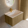 MONDIAZ KURVE-DLUX Meuble de salle de bains 70cm couleur Dusk avec 1 tiroir et 0 portes. Lavabo BIG SMALL Milieu 1 trou de robinet Meli. SW1431864