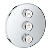 Grohe SmartControl Mitigeur de douche encastré - 3 boutons - adapté pour 3 fonctions - rond - chrome SW104920