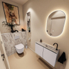 MONDIAZ TURE-DLUX Meuble toilette - 80cm - Cale - EDEN - vasque Glace - position droite - 1 trou de robinet SW1103192