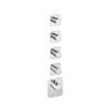 Hotbath Gal Afbouwdeel - voor Highflow Thermostaat - met 4 stopkranen - hoogglans chroom SW656350