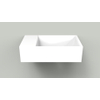 Arcqua marble lave-mains libre 40x22x12cm sans trou de robinet évier droit blanc brillant SW909459