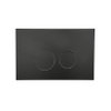 QeramiQ Push Plaque de commande - pour réservoir encastré Geberit UP320 - double chasse - boutons ronds - matière synthétique noir mat SW706188