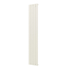 Plieger Cavallino Retto designradiator verticaal enkel middenaansluiting 1800x298mm 614W wit structuur 7252959