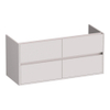 BRAUER Adore Meuble sous-lavabo - 120x46x55cm - 4 tiroirs à fermeture douce - sans poignées - 2 découpes pour siphon - sable mat SW1198290