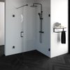 Saniclass Create douchecabine 2-delig 120x100cm profielloos met antikalk en 8mm veiligheidsglas zwart mat SW224126 Saniclass Create douchecabine 2-delig 120x100cm profielloos met antikalk en 8mm veiligheidsglas zwart mat SW224126