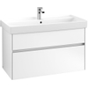 Villeroy & Boch Collaro wastafelonderkast - 95.4x54.6cm - 2 lades - mat wit SW479504