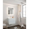 Mondiaz VICA ensemble de meuble de salle de bain - 60cm - meuble sous-vasque argile - 2 tiroirs - lavabo nuage milieu - 1 trou de robinet - miroir LED - version XL 60cm de haut SW1097926