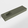 MONDIAZ LEX Opbouwwastafel 110x30x12cm 0 kraangaten wasbak links Solid Surface Army mat SW476560 MONDIAZ LEX Opbouwwastafel 110x30x12cm 0 kraangaten wasbak links Solid Surface Army mat SW476560