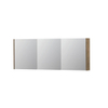 INK SPK1 armoire de toilette – 160 x 60 x 14 cm – 3 portes, portes-miroir double face – Chêne Naturel mat SW493904