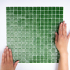 The Mosaic Factory Amsterdam carrelage mosaïque 32.2x32.2cm pour mur et sol intérieur et extérieur carré verre vert foncé SW62104