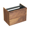 Forzalaqua Reno 2.0 meuble sous-lavabo 80x51x60cm avec 2 tiroirs sans poignée à fermeture douce Chêne massif Pure Walnut SW492442