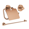 GROHE Essentials ensemble d'accessoires 3 pièces avec porte-serviettes, patère et porte-rouleau de papier toilette avec clapet warm sunset SW529093
