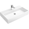 Villeroy en Boch Memento meubelwastafel onderzijde geslepen 80x47cm zonder overloop met 1 kraangat ceramic+ wit 1023708 Villeroy en Boch Memento meubelwastafel onderzijde geslepen 80x47cm zonder overloop met 1 kraangat ceramic+ wit 1023708