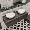 ENSEMBLE DE MEUBLE MONDIAZ LUSH - 120 cm - 2 tiroirs - lavabo BARCO - 2 lavabos - 0 trous de robinet - anthracite SW409692