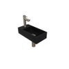 Ink Versus pack lave-mains – 36 x 18 x 9 cm – quartz noir – perçage à gauche – robinet nickel brossé SW439676