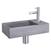 Differnz Force fonteinset – 40x22x8 cm – beton grijs – rechte chromen kraan SW373246