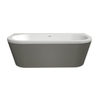 Xenz Charley duobad 180x79 Bicolor wit/cement incl. 7006 badvulcombi zwart mat SW380339 Xenz Charley duobad 180x79 Bicolor wit/cement incl. 7006 badvulcombi zwart mat SW380339