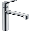 Hansgrohe M42 M423-H120 Mitigeur de cuisine 1 trou pour installation devant fenêtre avec bec pivotant 360° rabattable chrome SW241703