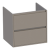 Saniclass New Future onderkast 59x45.5x55cm greeploos hangend met 2 softclose lades MDF hoogglans taupe SW24873 Saniclass New Future onderkast 59x45.5x55cm greeploos hangend met 2 softclose lades MDF hoogglans taupe SW24873