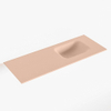 Mondiaz LEX Fontaine - 80x30x0.9cm - vasque droite - sans trous de robinet - pour meuble de toilette - Solid surface - Rosee SW1025985
