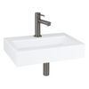 QeramiQ Fuente fonteinset – 38x24x7 cm – keramiek wit glans – kraangat midden – kraan gunmetal – zonder frame SW1111477