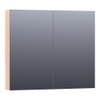 Saniclass Plain Spiegelkast 80x70x15cm White Oak SW392943 Saniclass Plain Spiegelkast 80x70x15cm White Oak SW392943