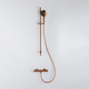 Fortifura Calvi douchekraan met glijstangset met ronde handdouche, gladde doucheslang Geborsteld koper PVD (Koper) SW1079940 Fortifura Calvi douchekraan met glijstangset met ronde handdouche, gladde doucheslang Geborsteld koper PVD (Koper) SW1079940