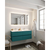 Mondiaz VICA Ensemble de meuble de salle de bain - 120cm - meuble sous-vasque smag - 4 tiroirs - lavabo moon double - 2 trous de robinet - version XL 60cm de haut SW1090080