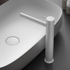 Hotbath Cobber mitigeur de lavabo haut avec bec droit sans vidage blanc mat SW73526