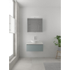 Bruynzeel Giro badmeubelset 49x75x46cm 1 wasbak 1 lade met spiegelkast met softclose composite fjord groen SW384235 Bruynzeel Giro badmeubelset 49x75x46cm 1 wasbak 1 lade met spiegelkast met softclose composite fjord groen SW384235