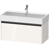 Duravit Ketho.2 Wastafelonderbouwkast - met 1 lade - 98.4x46x44cm - met greep antraciet - hoogglans wit SW772321