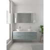Bruynzeel Combo badmeubelset 150x45cm 2 wasbakken 4 lades met spiegelkast met softclose ceramic fjord groen SW383644 Bruynzeel Combo badmeubelset 150x45cm 2 wasbakken 4 lades met spiegelkast met softclose ceramic fjord groen SW383644