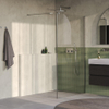 BRAUER Oblivion Douche à l’italienne - 110x200cm - paroi latérale 30cm - revêtement verre - verre clair - Acier inoxydable brossé PVD SW1417936