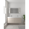 Bruynzeel Box badmeubelset 150x45cm 2 kraangaten 2 wasbakken 2 lades met spiegel met softclose composite kasjmier grijs SW384003 Bruynzeel Box badmeubelset 150x45cm 2 kraangaten 2 wasbakken 2 lades met spiegel met softclose composite kasjmier grijs SW384003