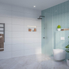 Fortifura Galeria Inloopdouche - glas - 50x200cm - 8mm - nano - blind - inbouw profiel - mat glas (helder) SW1170638