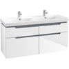 Villeroy & Boch Subway 2.0 wastafelonderkast - 128.7x59x44.9cm - glans wit SW118776