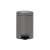 Brabantia Newicon poubelle à pédale3 litres avec seau intérieur en plastique béton minéral gris SW538280
