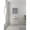 Bruynzeel Combo badmeubelset 60x45cm 1 wasbak 2 lades met spiegelkast met softclose ceramic glans wit SW383523 Bruynzeel Combo badmeubelset 60x45cm 1 wasbak 2 lades met spiegelkast met softclose ceramic glans wit SW383523
